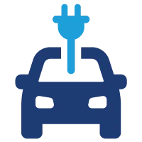 icon representing purchasing an electric vehicle and charging kit