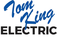 Tom King Electric Logo in blue and black